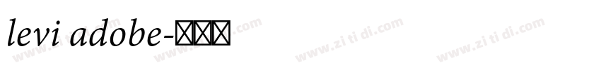 levi adobe字体转换